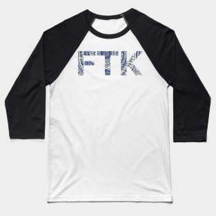 Blue Mandala FTK Baseball T-Shirt